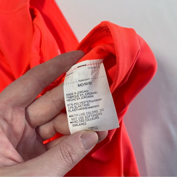 Under Armour Project Rock Women’s Neon Orange Side Strip Compression Leggings M - Picture 8 of 8